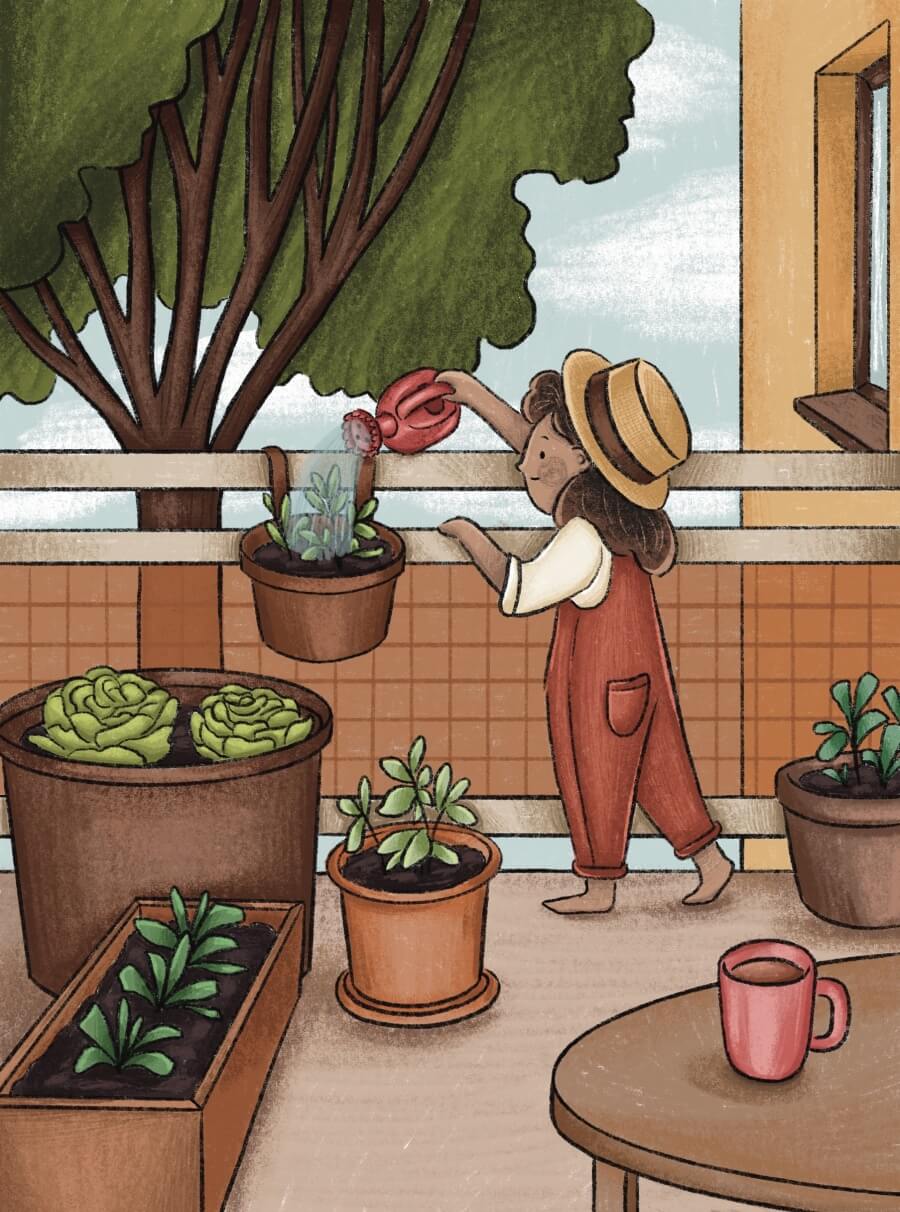 Watering plants